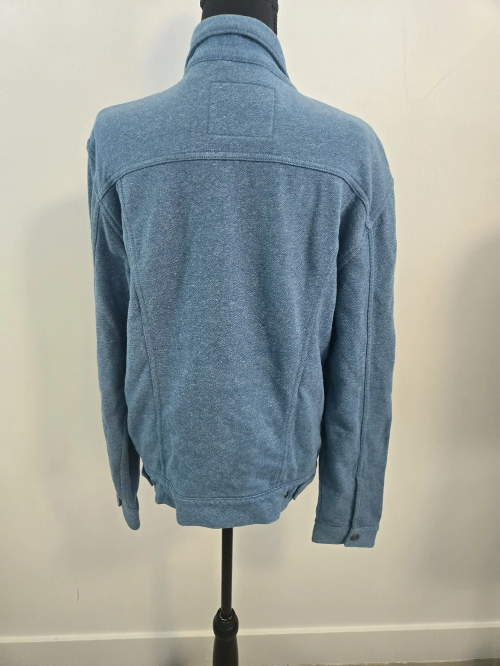 Levis Strauss Mens Light Blue Cotton Shirt Jacket Snap Front Size L - Picture 4 of 11